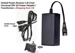 Output - DC 29V 2.0A. Fully Compatible with OKIN, Limoss and Tranquil Ease Lift Chair and Power Recline DeltaDrive and...