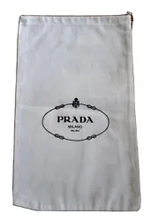 Prada Milano White Dust Bag Small 8.75