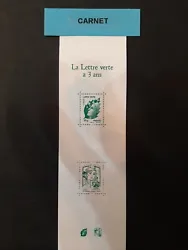 Carnet timbres France 2014 neuf YT 1521. La lettre verte a 3 ans.