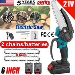 Electric Chainsaw Cordless - The cordless chainsaw frees you from the cord limits and always-tangled electric wires....