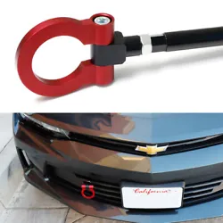 This tow hook kit is made by T6 lightweight aluminum with anodized sporty red color tow ring attached to the rod with a...