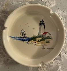 Nautical Down East Crafts Lighthouse / Boat Ashtray. ~ 4-1/2”Condition is pre-owned in excellent shape. No chips or...