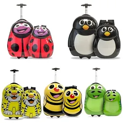 Features: Item Type: LuggageTarget Audience: KidsMaterial Type: ABS / polycarbonate compositeColor: MulticoloredPattern...