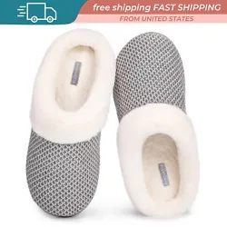 Exquisitely details It doesn’t get much comfier than these snug ladies’ winter slippers. The soft short plush...