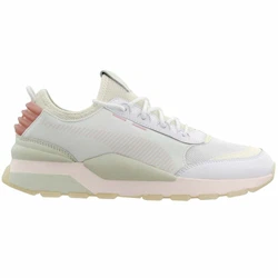 Full lace closure with slip-on sock structure. Heel pull loop for easy on/off. Occasion: Casual. Color: Pink, White.