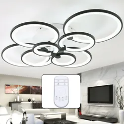 8 Heads Chandelier 3Color Light Change LED Ceiling Light Fixture Acrylic Tips: All the lights are connected, do not...