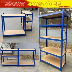 5 Tier Shelf Shelving Unit Racking Boltless Industrial Garage Storage Shelves. ◇ Durable shelving unit -- The garage...