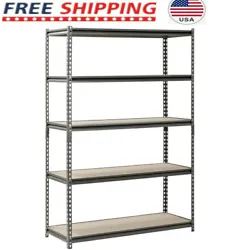 5-Shelf Steel Freestanding Shelves 48