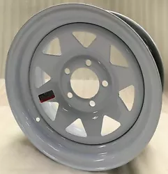 THIS IS FOR ONE 14X6 5X4.5 WHITE SPOKE TRAILER WHEEL. THE WHEEL IS NEW. THERE ARE SEVERAL AVAILABLE. This also includes...