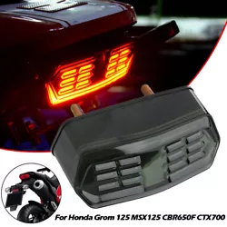For 2014-2016 Honda Grom 125 MSX125 CBR650F CTX700. 1X For Honda Grom Integrated Tail Light. LED Color:Red + Amber(as...