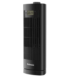 holmes-oscillating-3-speed-mini-tower-fan-with digital-clock black.