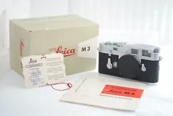 ・Leica M3 Single Stroke body ,cap,paper,card,original box. ※There are Pictures of the actual item.what you see,...
