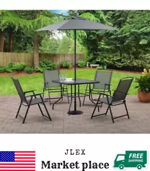The Albany Lane Six-Piece Folding Dining set is ideal for small gatherings, on smaller decks and patios. It includes a...