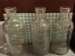 Lot of 3 Antique LISTERINE BOTTLE Lambert Pharmacal Co Glass Medicine bottles. No lids. Very good condition for their...