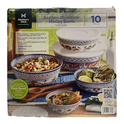 Our Members Mark Melamine Mixing Bowls are crafted from environmentally friendly material that blends renewable powder...