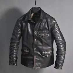 Exact Material : Full Grain Leather. Our jackets are very stylish, well stitched and trendy to the core. Superior...