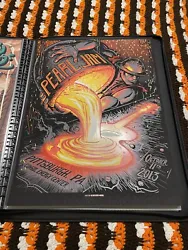 This is the gig poster from the Pearl Jam concert in Pittsburgh, back in 2013. The artwork is by Munk One. It is 18”...