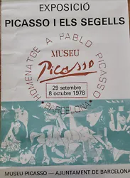 Picasso poster. Barcelona 1978. Museu Picasso. Very good condition. 27 1/4