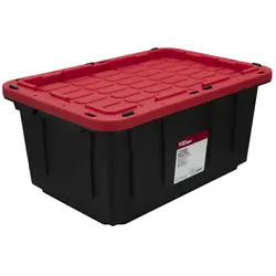 Made of durable polypropylene, the black storage tote allows you to hide away things you don’t want to be seen while...
