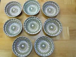Aluminum Molds for JELLO, Cakes, Chocolate, etc. Ribbed Round Aluminum in a swirl pattern.