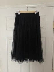 Women’s Black tulle A-line skirt size large, knee-length. ***Please message me if you would like to purchase more...