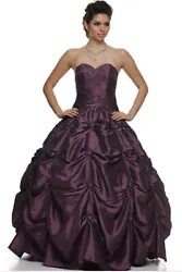 Fashion quinceanera sweet sixteen ball gown dress. size L color: purple.