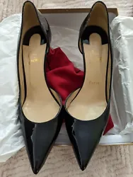 Free shipping within the USA and to APO/FPO  Like new! Christian Louboutin IRIZA Pointed Toe Pump Patent calf Black...