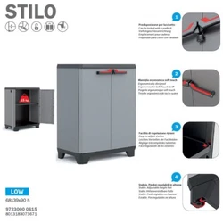 DESCRIPTION Le meuble bas Stilo est idéal pour organiser et ranger les petits outils et objets divers dans la cave, le...