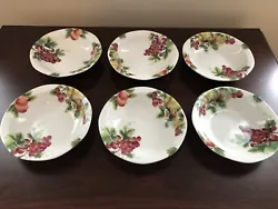 Royal Doulton Everyday Vintage Grape Set Of 6 Fruit Bowls 6.5” Wide. Gently used with no chips