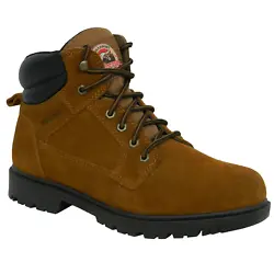 This pair of Brahma work boots has a lace-up style and padded collar and tongue for added comfort. The outsole is oil...