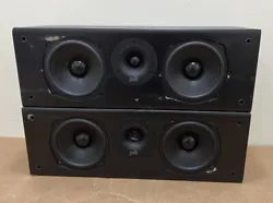a pair of Polk Audio T30 Center Channel Speaker - Black -free shipping. item tested used good working.item missing...