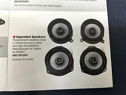 Speaker Kit H631SFJ001 X1. 2013-2017 Crosstrek. Each kit includes 4 speakers and everything that you will need to...
