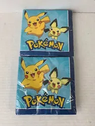 POKEMON PARTY LUNCH NAPKINS (16) ~ Birthday Supplies Cake Dessert Pikachu Dinner. Condition is New. Shipped with USPS...