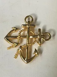 Vintage Carolee Ship Anchor Nautical Pin Brooch.  Approximately 2.25