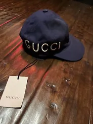 Gucci Navy Baseball Princes T. Gabardine Pesante Hat. Condition is New with tags. Shipped with USPS Priority Mail.