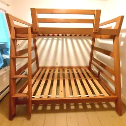 Bunk Bed for Adults and/or Kids Full Size Lower Twin Size Upper with Railing on both Sides of the Upper Bed Removable...