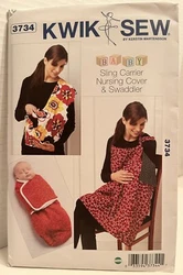 New KWIK SEW 3734 Sewing Pattern for a Sling Carrier, Nursing Cover & Swaddler. THANKS!