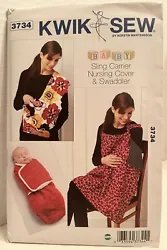 New KWIK SEW 3734 Sewing Pattern for a Sling Carrier, Nursing Cover & Swaddler. THANKS!