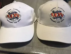 NFL Super Bowl XXXV 35 Hat Cap Tampa Florida January 28 2001 LOGO ATHLETIC Pair. Condition is 