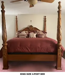 Used king-size bedroom set in excellent condition. Set includes bed, long dresser with mirror, 2 tall dresses, 2 night...