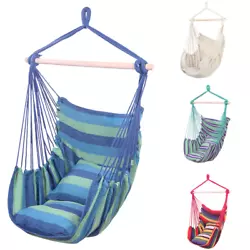 📌 CONVENIENCE - This stylish hammock swing hangs anywhere and is easy to relocate. Simply find a branch, beam or...