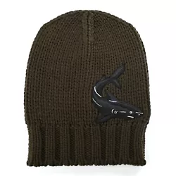 NWT Gucci thick knit wool beanie hat with shark patch. 100% wool; Made in Italy. Size M / 58.