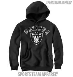 Pullover Hoodie Sweatshirt. Las VegasRaiders. OFFICIAL NFL TEAM APPAREL. 1 Color Screen printed logo on front chest(...