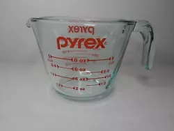 Pyrex Prepware 1 Cup Measuring Cup Clear with Red Measurements