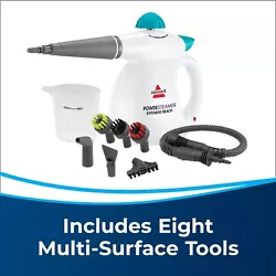 Includes cleaning tools and accessories to clean a variety of surfaces. • Clean Tank Capacity: 6.6 oz.