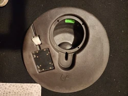 Jeep XJ subwoofer enclosure for spare tire.     I do not have the HU wiring/ unsure if the amp works either. ...