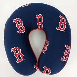 Boston Red Sox. Neck Pillow. Blue, Red & White.