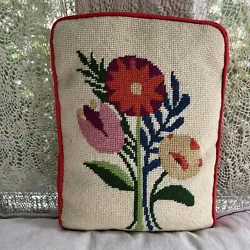 Sweet needle point pillow in very nice condition.