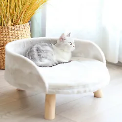 Premium quality cat chair bed with cushion pad, providing a soft and comfortable place for your cat to play, nap,...