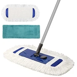🌈【Extendable Long Handle & 360°Rotating Dust Mop Head】You can adjust the length from 44.5